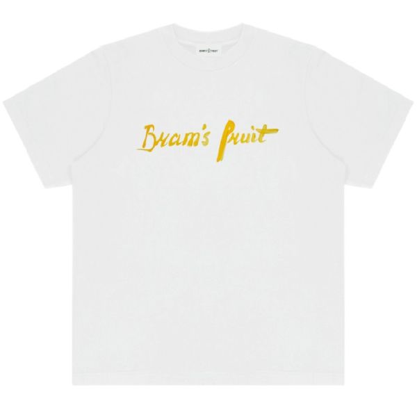 Bram’s Fruit Mum's Script Logo T-shirt Wit