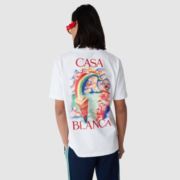 Casablanca Nature Teacher T-shirt Wit