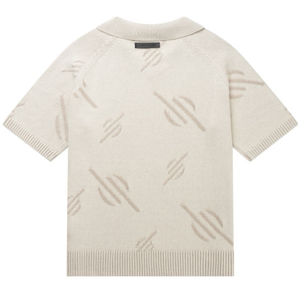Daily Paper Monogram Knit Polo Beige