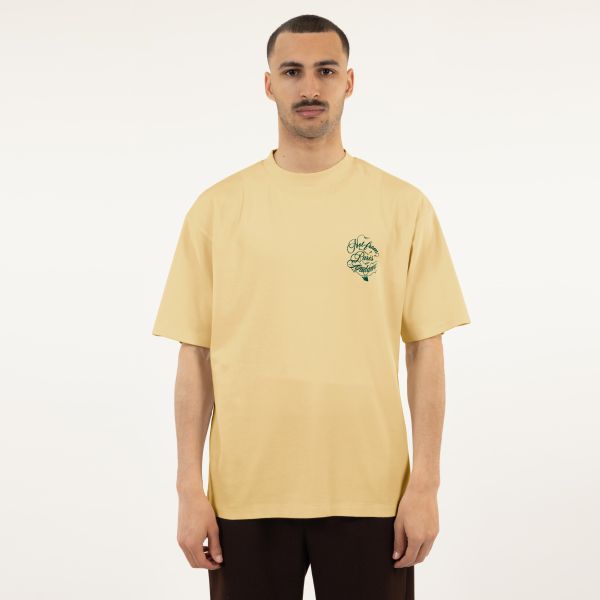 Drôle De Monsieur Slogan Vignes T-shirt Geel