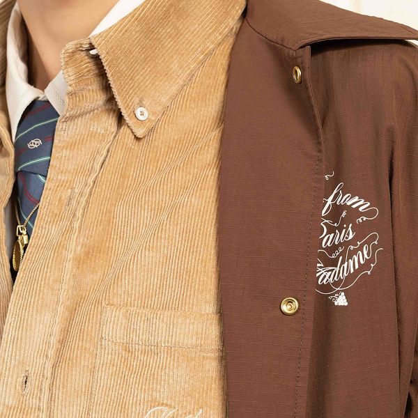 Drôle De Monsieur Slogan Vignes Vest Bruin