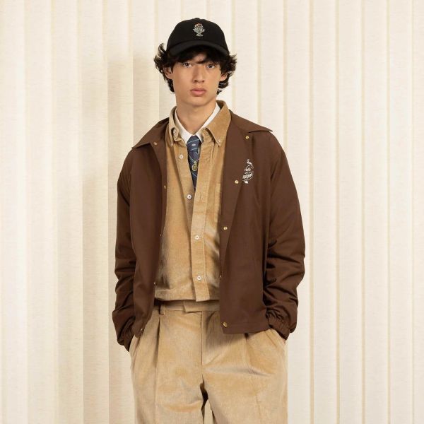 Drôle De Monsieur Slogan Vignes Vest Bruin