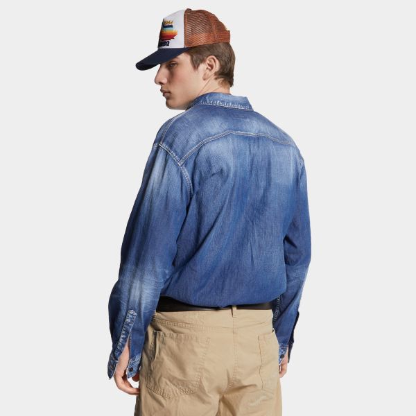 Dsquared2 Dan Worker Spijkerjas Blauw