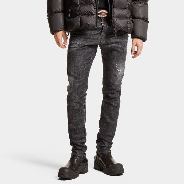 Dsquared2 Washed Distressed Jeans Zwart