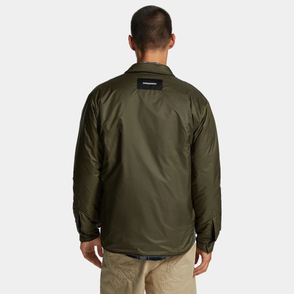 Dsquared2 Light Puffer Shirt Jack Donker Groen