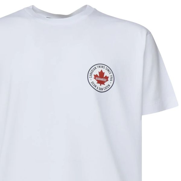 Dsquared2 Logo Patch T-shirt Wit