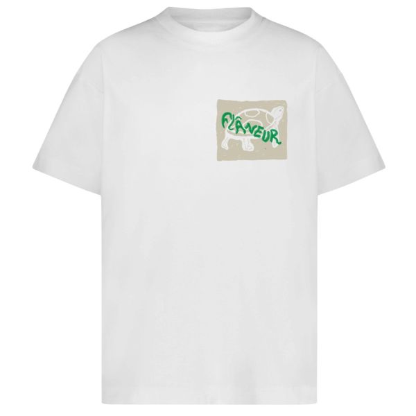 Flâneur Chalk Turtle T-shirt Wit