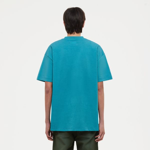 Flâneur Tonal Logo T-shirt Turquoise