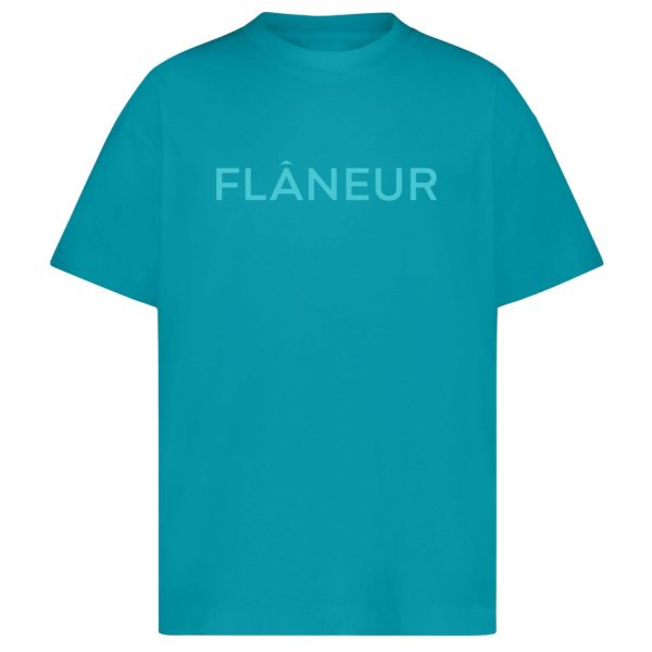 Flâneur Tonal Logo T-shirt Turquoise