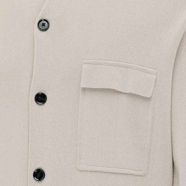 Genti Knitted Buttons Vest Beige