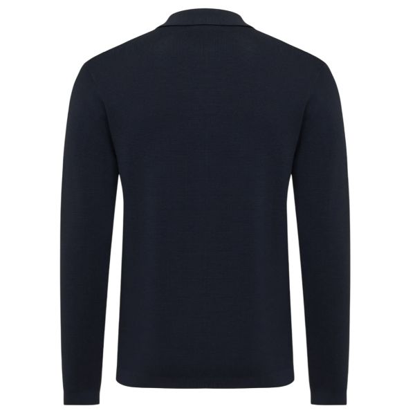 Genti Knitted Buttons Vest Navy