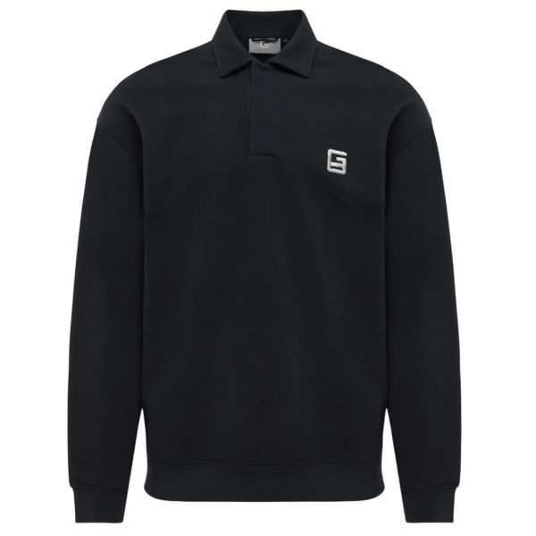 Genti Monogram Longsleeve Polo Zwart
