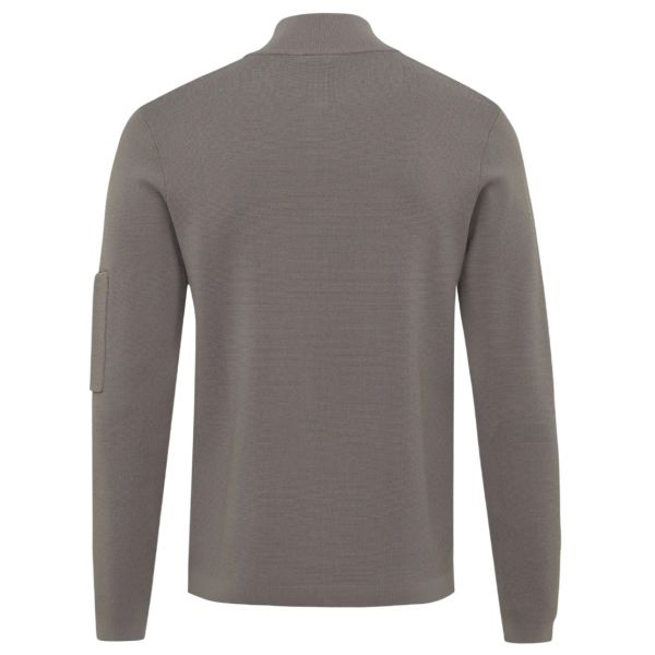 Genti Turtle Zip Sweater Bruin