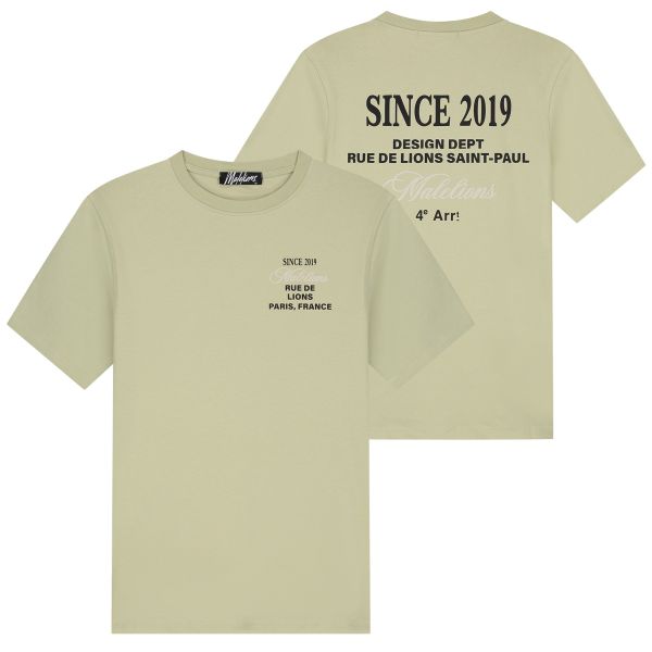 Malelions Design T-shirt Licht Groen