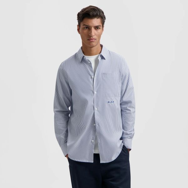 Olaf Stripe Oxford Overhemd Blauw/Wit