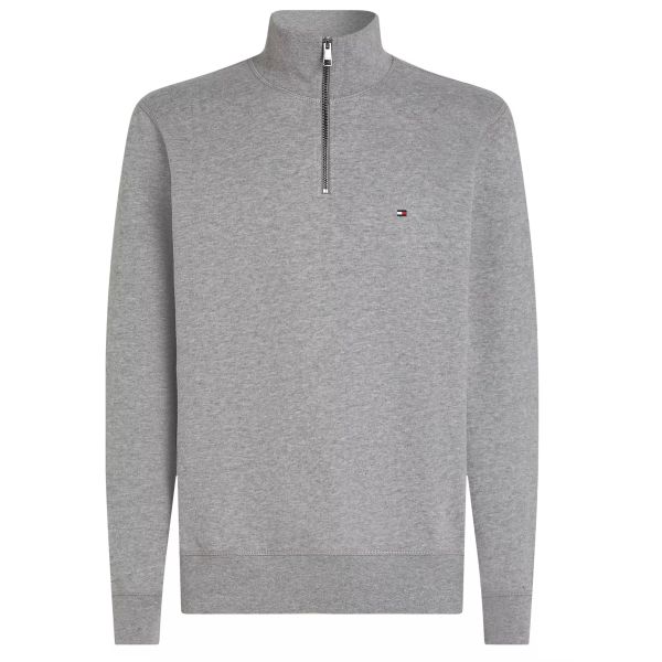 Tommy Hilfiger Essential Fleece Quarter Zip Sweater Grijs