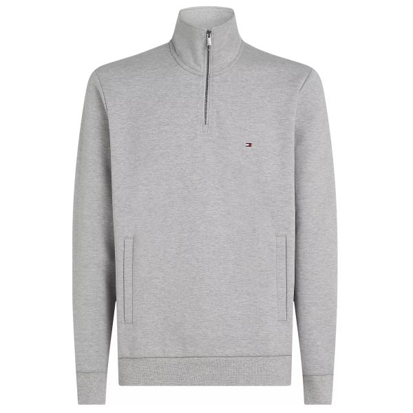 Tommy Hilfiger Essential Intechno Quarter Zip Sweater Licht Grijs