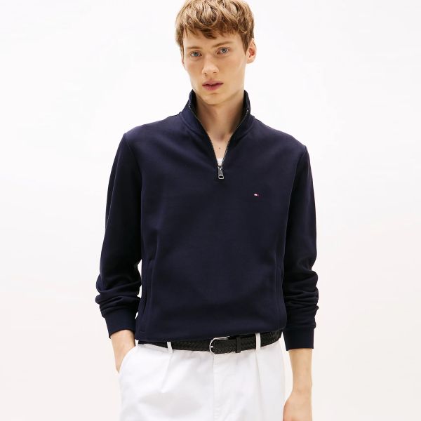 Tommy Hilfiger Essential Intechno Quarter Zip Sweater Navy