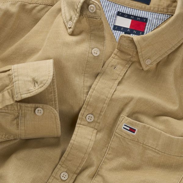 Tommy Jeans Entry Cord Overshirt Beige
