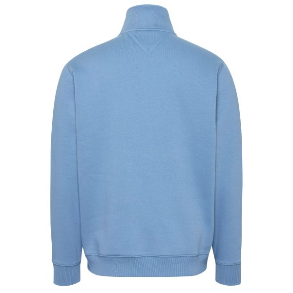 Tommy Jeans Regular Fleece Quarter Zip Sweater Blauw