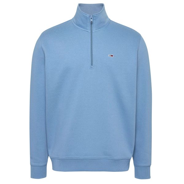 Tommy Jeans Regular Fleece Quarter Zip Sweater Blauw