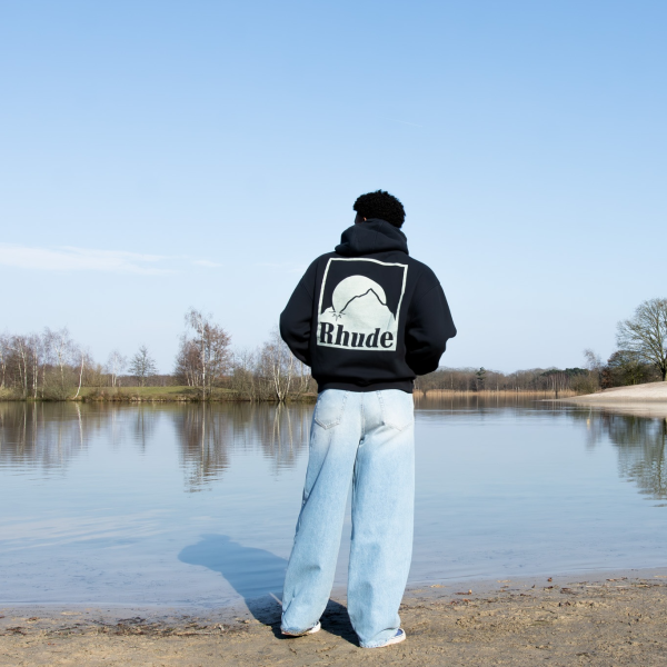 Rhude Moonlight Badge Hoodie Zwart2