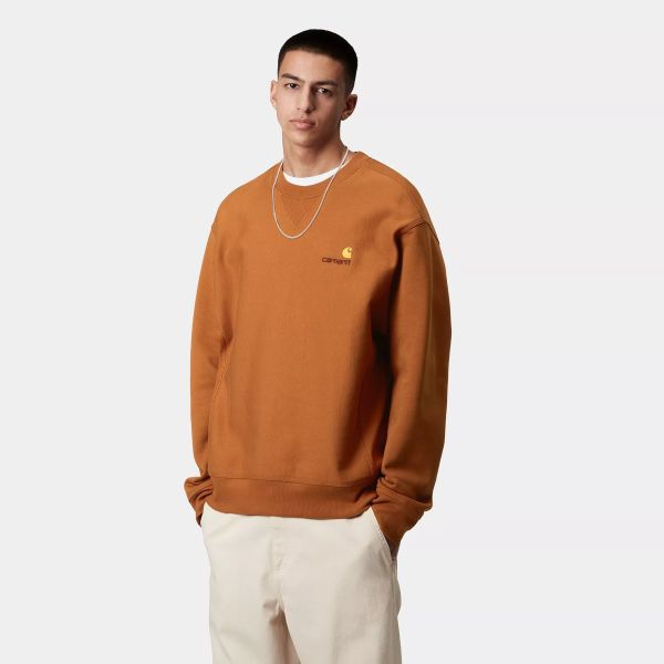 Carhartt WIP American Script Sweater Bruin