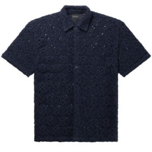 Daily Paper Lace Shield Overhemd Donker Blauw