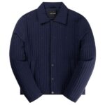 Daily Paper Shield Quilted Jack Donker Blauw