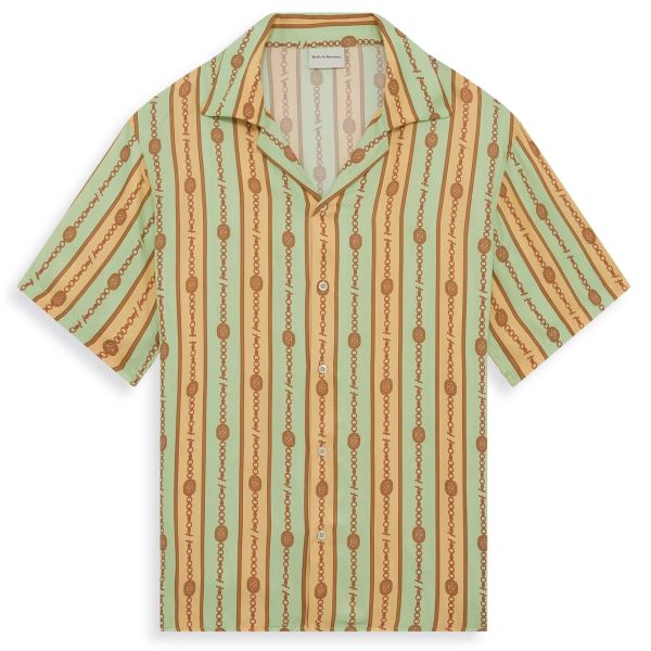 Drôle De Monsieur Bijoux Overhemd Groen/Beige