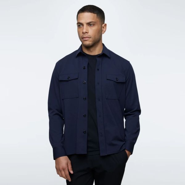 Genti Midtown Overshirt Navy