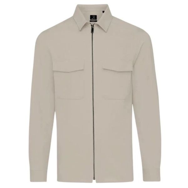 Genti Oaks Zip Overshirt Beige