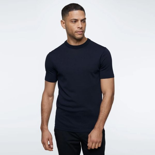 Genti Round T-shirt Zwart
