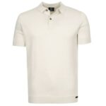 Genti Slim Button Polo Off White