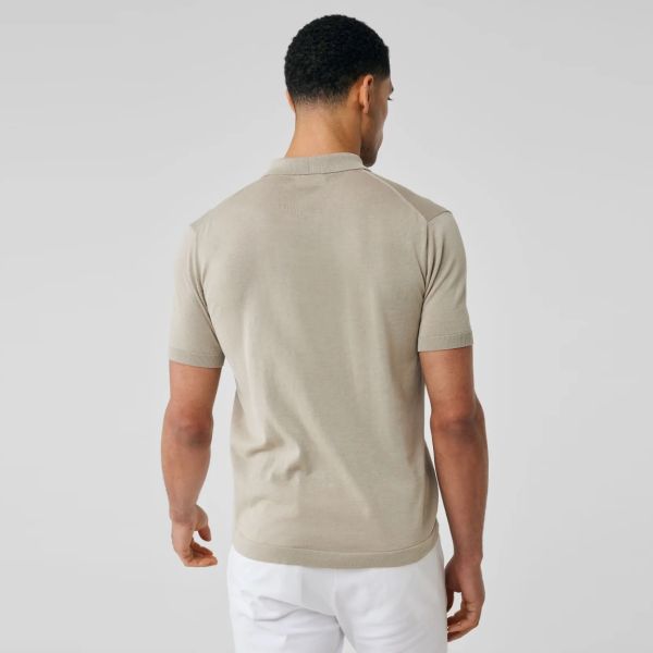 Gentiluomo Zip Polo Beige