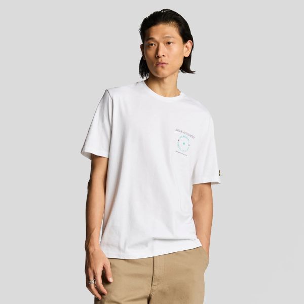 Lyle & Scott Athletic Graphic T-shirt Wit/Groen