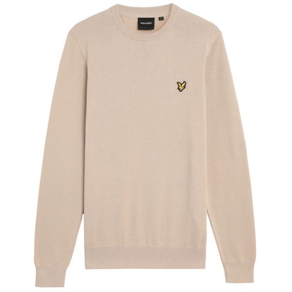 Lyle & Scott Cotton Crewneck Sweater Beige