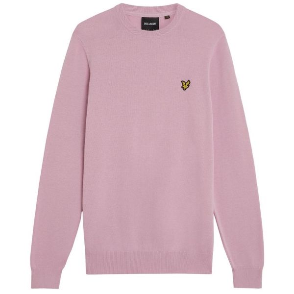 Lyle & Scott Cotton Crewneck Sweater Roze