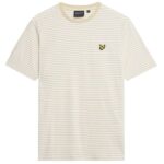 Lyle & Scott Linen Blend Breton T-shirt Beige/Wit