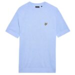 Lyle & Scott Linen Blend Knitted T-shirt Licht Blauw