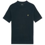 Lyle & Scott Linen Blend Knitted T-shirt Navy