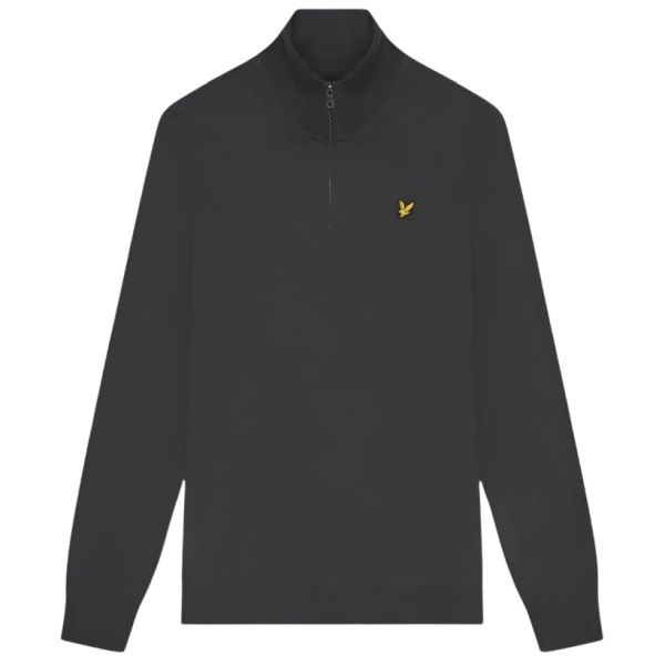 Lyle & Scott Loopback Quarter Zip Sweater Antraciet