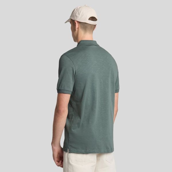 Lyle & Scott Slub Polo Donker Groen