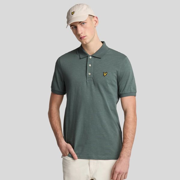 Lyle & Scott Slub Polo Donker Groen