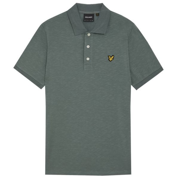 Lyle & Scott Slub Polo Donker Groen