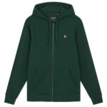 Lyle & Scott Zip Through Vest Donker Groen