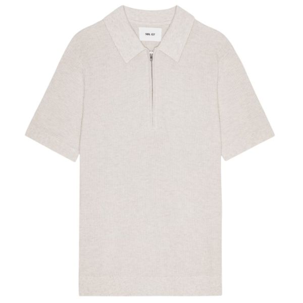 NN.07 Hansie Zip Polo Off White