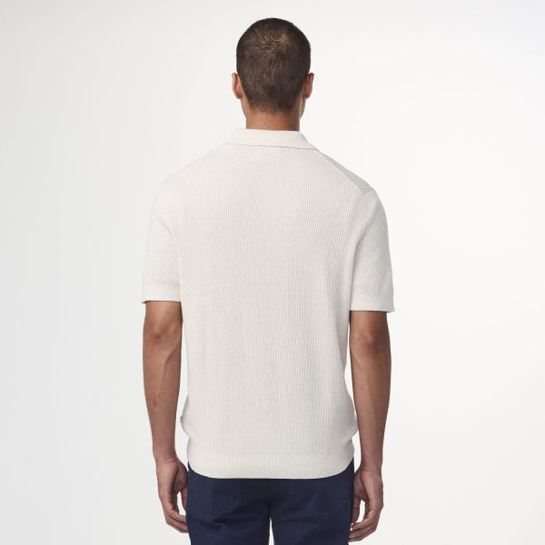 NN.07 Hansie Zip Polo Off White