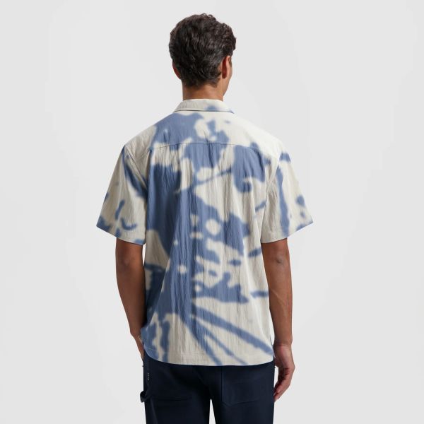 Olaf Abstract Dandelion Overhemd Off White/Blauw