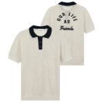 Olaf Varsity Knit Polo Off White